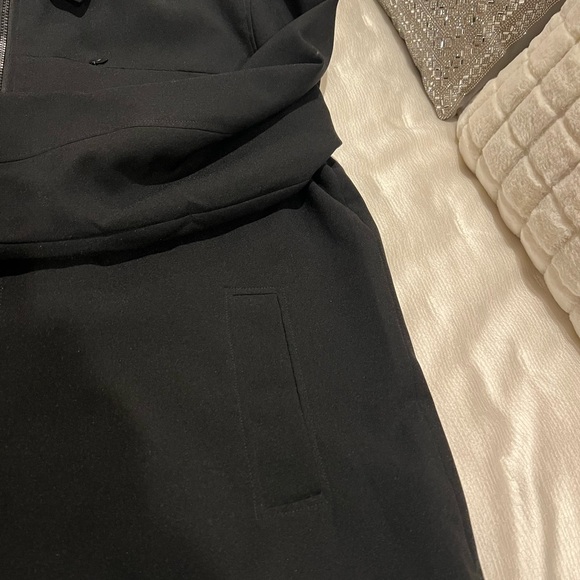 YMLA Midnight Black Structured Elegant Shirt Jacket NWOT - Picture 5 of 8